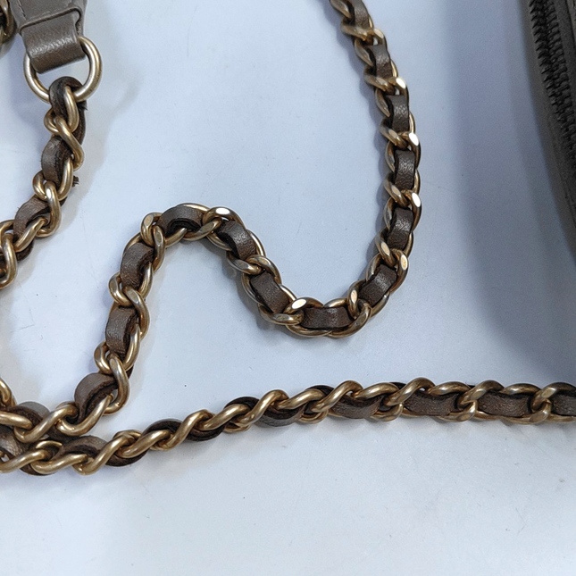 Chanel Mademoiselle Camera Mini Bag Copper Gold Lambskin Leather Gold Chain, 2014-2015