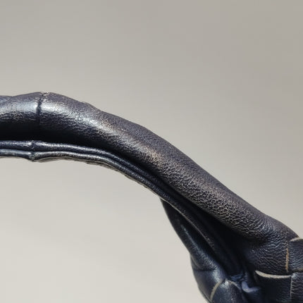 Bottega Veneta Veneta Hobo Midnight Dark Navy Intrecciato Leather Bag 40cm