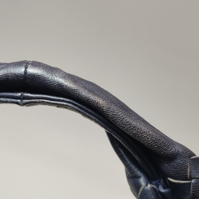 Bottega Veneta Veneta Hobo Midnight Dark Navy Intrecciato Leather Bag 40cm