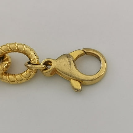 Celine 1990s Vintage Gold-tone Link Charms Bracelet