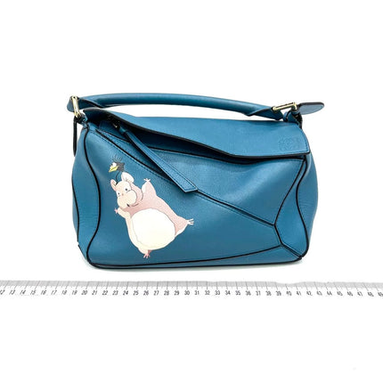 Loewe x Spirited Away Studio Ghibli Collection Puzzle Small Blue Crossbody Bag
