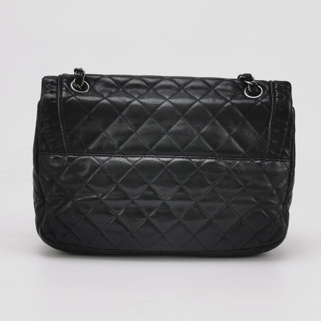 Chanel Istanbul Flap Bag 2011 Medium Leather and Knot Chain Redyed Black