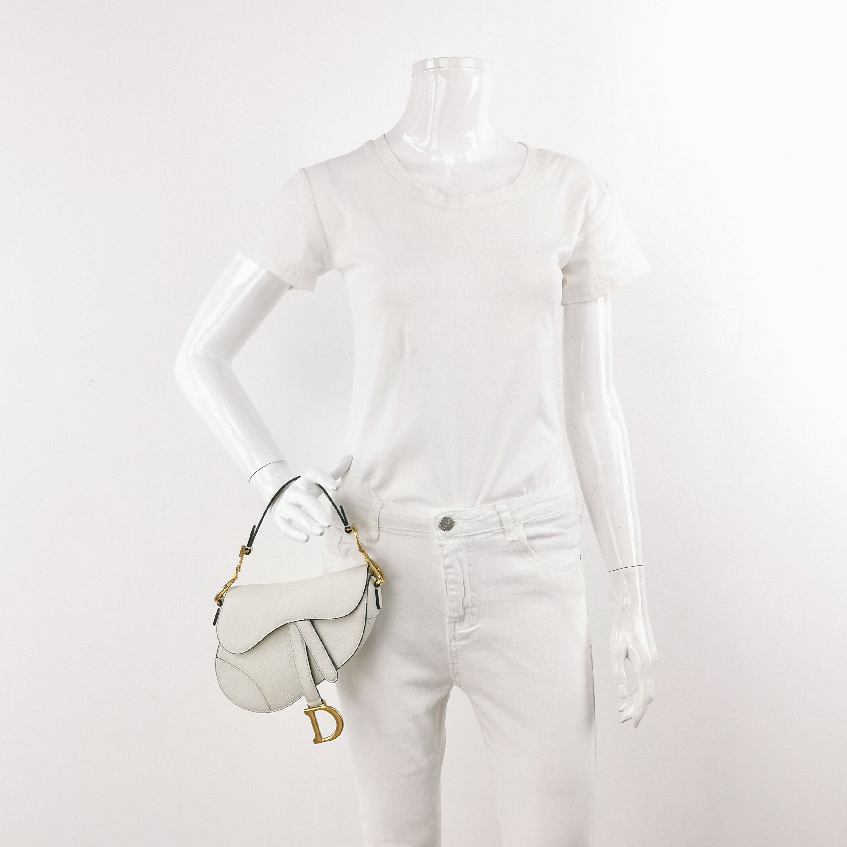 dior mini saddle backpack white Dior Saddle bag white grain leather mini size – Luxbags