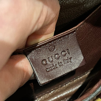 Gucci Horsebit 1955 Chain Vintage Shoulder Bag Brown Studded Suede Leather