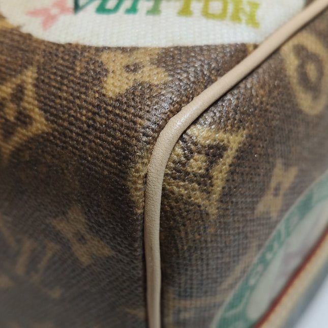 Louis Vuitton Speedy 30 Bandouliere Monogram Hotel Labels