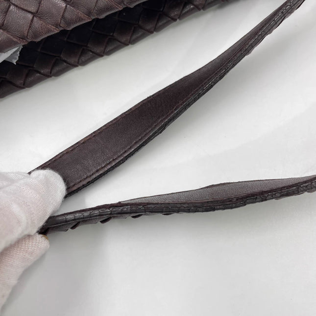 Bottega Veneta Garda Dark Brown Intrecciato Nappa Leather Large 33cm