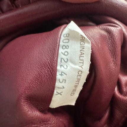Bottega Veneta Pouch Mini Intrecciato Burgundy Lambskin Leather Crossbody Bag