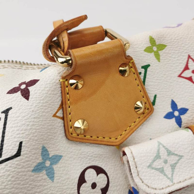 Louis Vuitton x Takashi Murakami Speedy 30 Lock White Multicolor