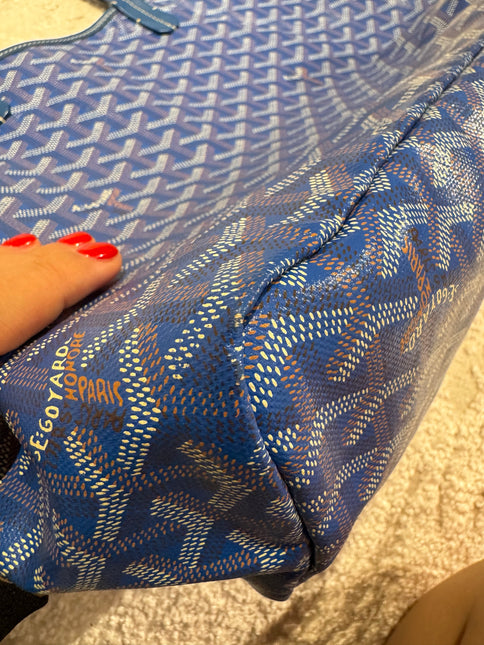 Sold Goyard Saint Louis PM Tote Medium Blue