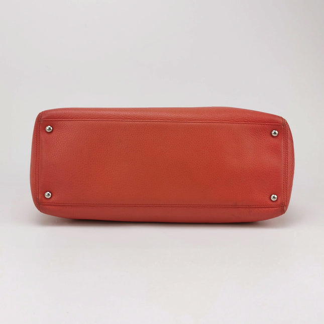 Chanel Cerf Executive Medium Coral Pink Leather Handbag with Strap 35cm