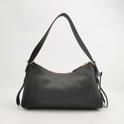 Prada Aimée Black Medium Calfskin Leather Shoulder Bag