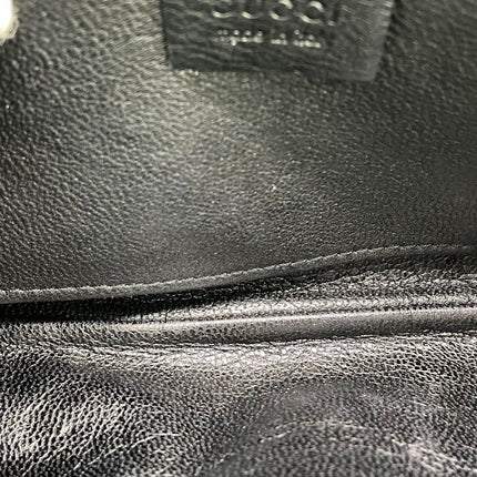 Gucci Horsebit 1955 Chain Large Black Leather and Patent Leather Shoulder Bag