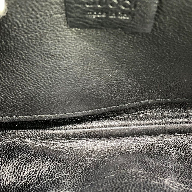 Gucci Horsebit 1955 Chain Large Black Leather and Patent Leather Shoulder Bag