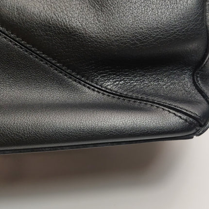 Loewe Puzzle Medium Black Smooth Leather White Logo 2016