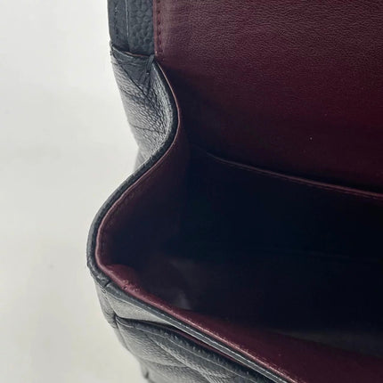 Chanel Classic Flap Maxi 2012 Black Caviar Leather Double Flap with Gold Hardware