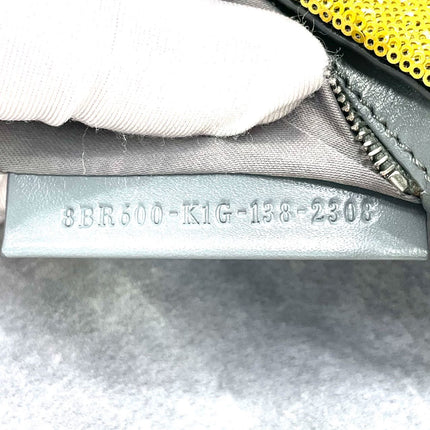 Fendi Baguette Blocks Abstract Pattern Glitter Sequin Shoulder bag