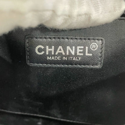 Sold Chanel So Black Canvas Classic Flap 2002 Ice Cube Chocolate Bar Shoulder Bag Black Hardware