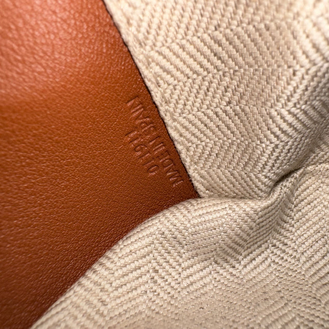 Sold Loewe Puzzle Small Leather Woven Caramel Tan Crossbody Bag