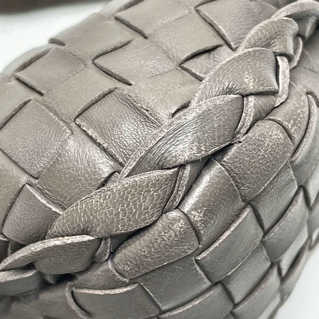 Bottega Veneta Hobo Bag Lambskin leather Grey Medium 40cm