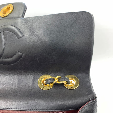 Chanel 1996 Vintage Classic Maxi Flap Black Lambskin Leather Giant CC 24 Gold Hardware