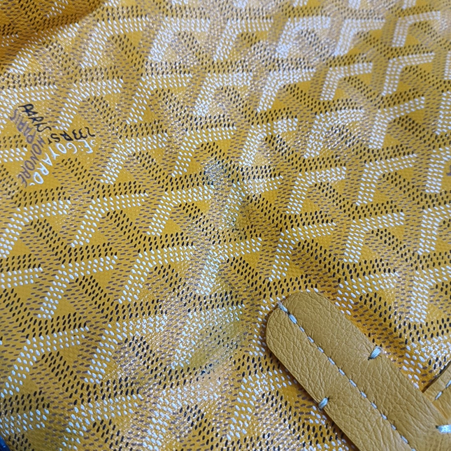 Goyard Anjou Mini Tote Yellow Reversible Leather