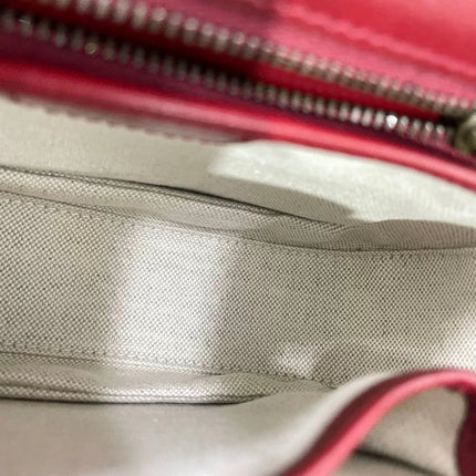 Gucci Bamboo 1947 Small Ancora Red Burgundy Calfskin Leather Top Handle Bag