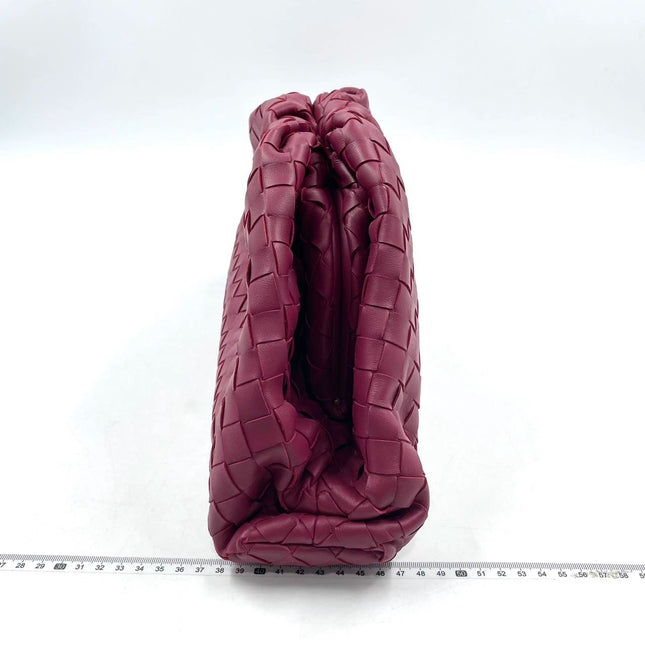 Sold Bottega Veneta Pouch Large Intrecciato Leather Clutch Burgundy