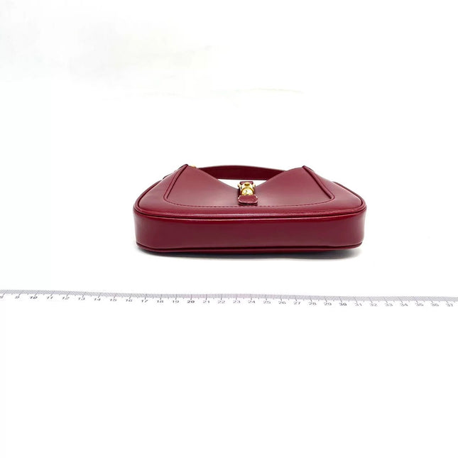 Gucci Jackie 1961 Mini Red Burgundy Leather Bag