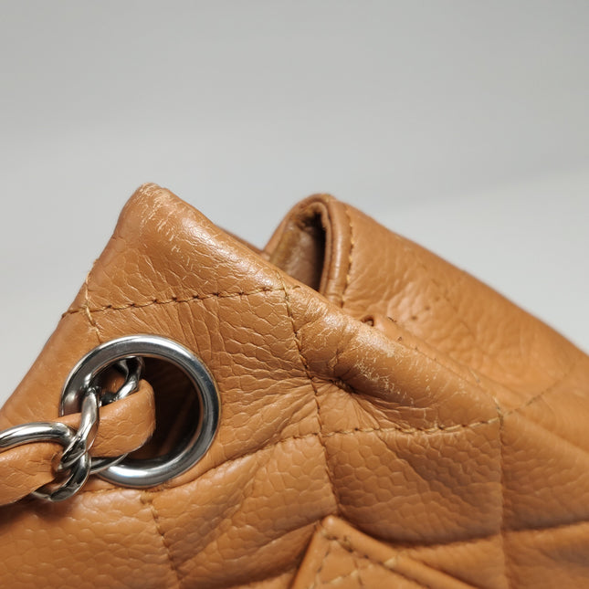 Chanel Classic Flap Rectangular Mini Tan Brown Caviar Leather