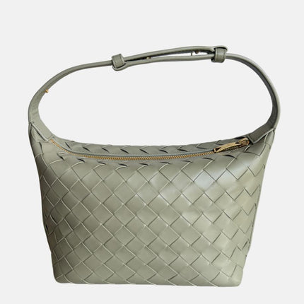 Bottega Veneta Mini Wallace Leather Green Travertine & Muse Brass-Luxbags