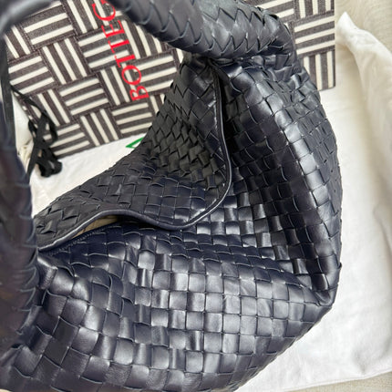 Bottega Veneta Hop Large Leather Navy Hobo Bag 55cm