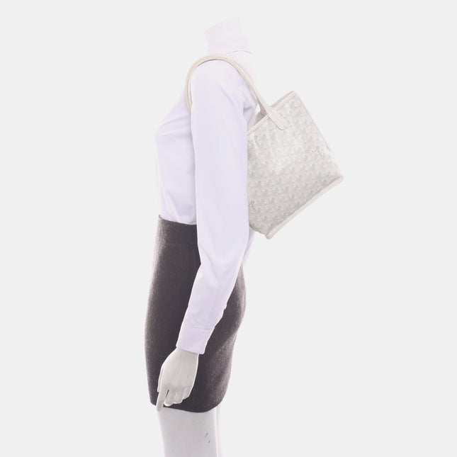 Sold Goyard Anjou Mini Tote White Leather Reversible