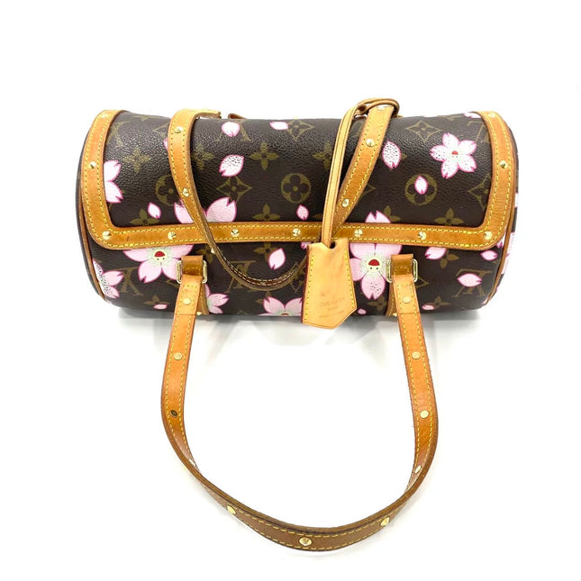Louis Vuitton x Takashi Murakami Papillon 28 Cherry Blossom Monogram Handbag
