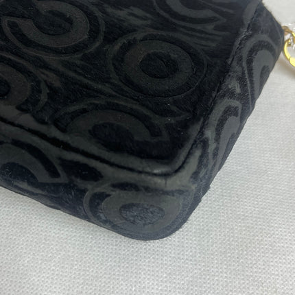 Chanel East West Rare Black Pony-hair Calfskin Leather CC Logo