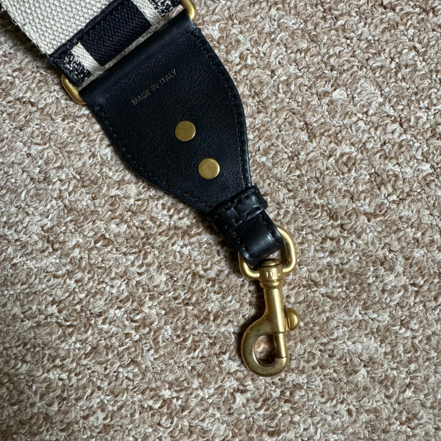 Sold Dior Saddle Strap black canvas with Dior Logo