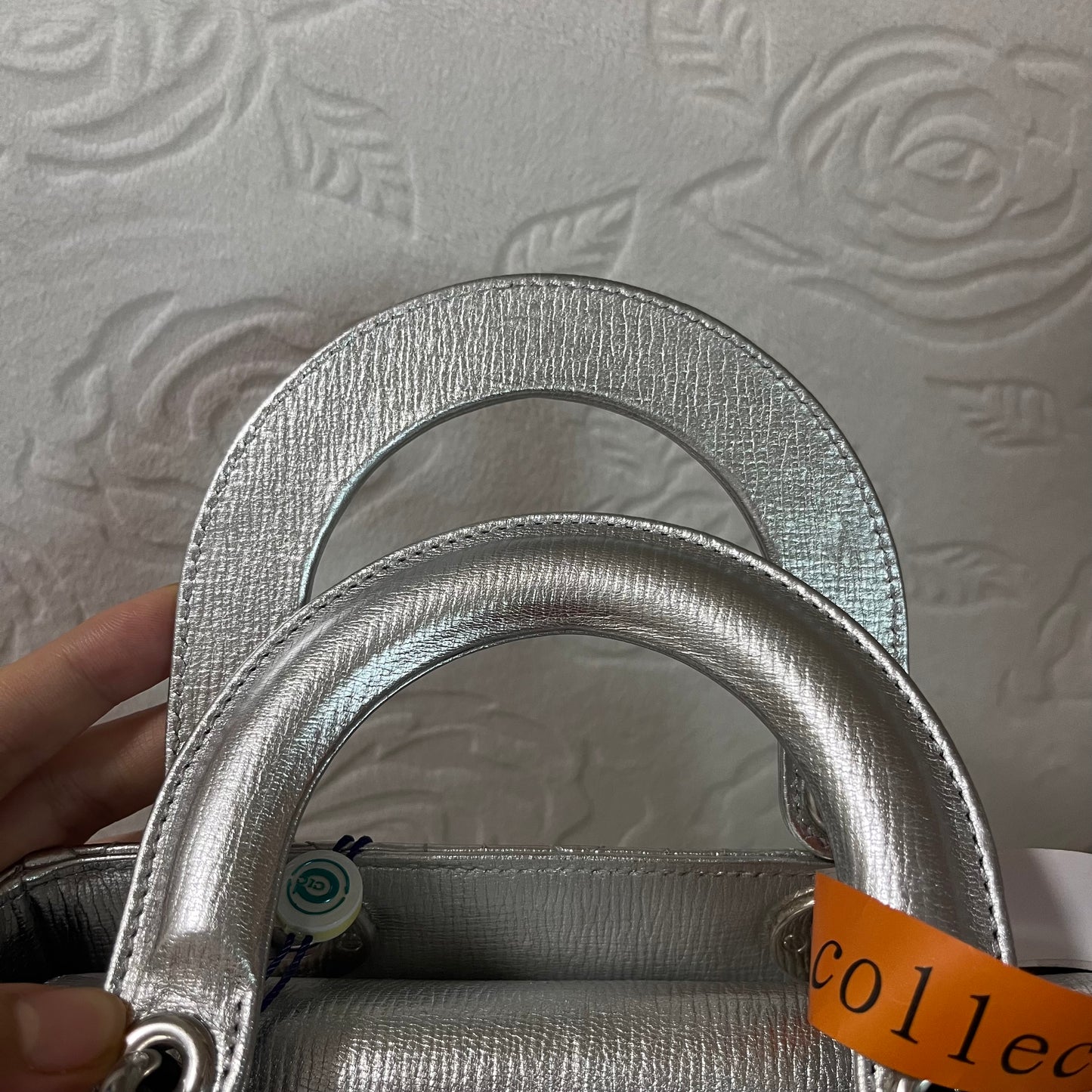 SOLD Lady Dior Small My Abcdior Cannage Leather Silver