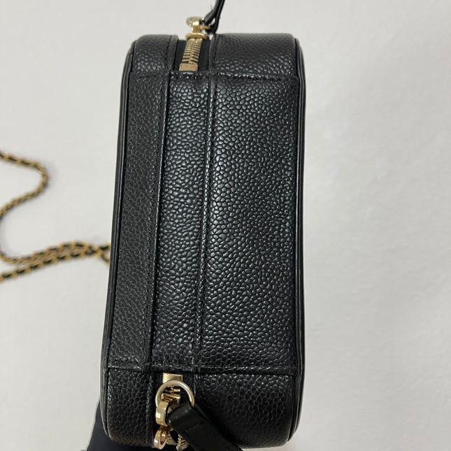 Chanel Filigree Mini Vanity Case 2019 Caviar Leather Black
