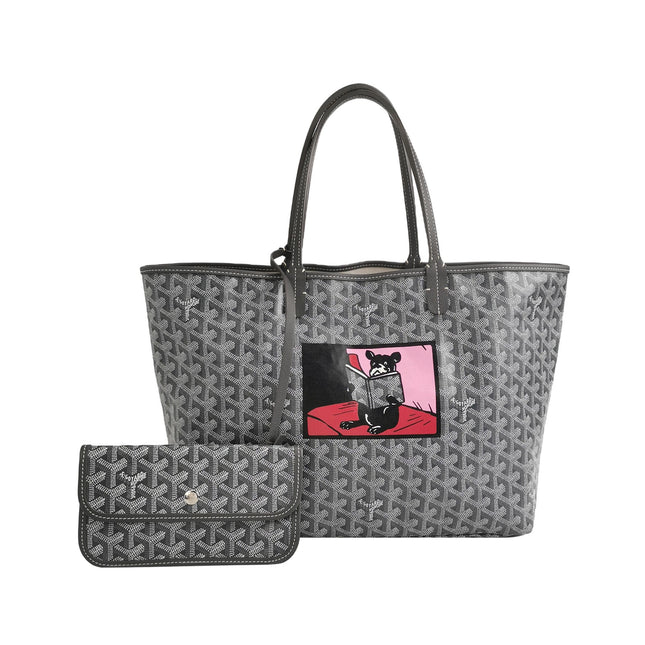 Goyard Saint Louis Tote PM Medium Grey French Bulldog-Luxbags