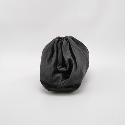Bottega Veneta Pouch Calfskin Leather Black Large