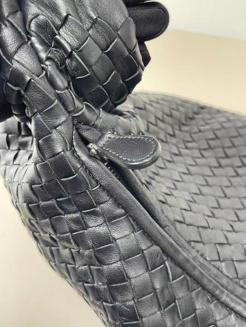 Bottega Veneta Belly Hobo Intrecciato Leather Black Large 55cm