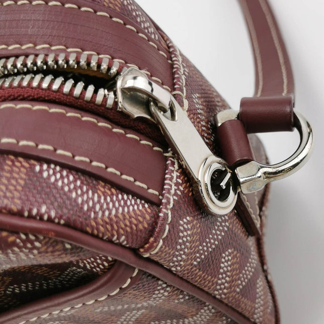 Sold Goyard Cap Vert Crossbody Goyardine Burgundy
