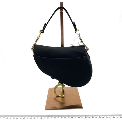 Dior Saddle Mini Silk Black with Crystal Embedded Buckles