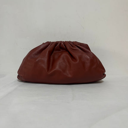 Bottega Veneta Pouch Calfskin Leather Brick Red Large