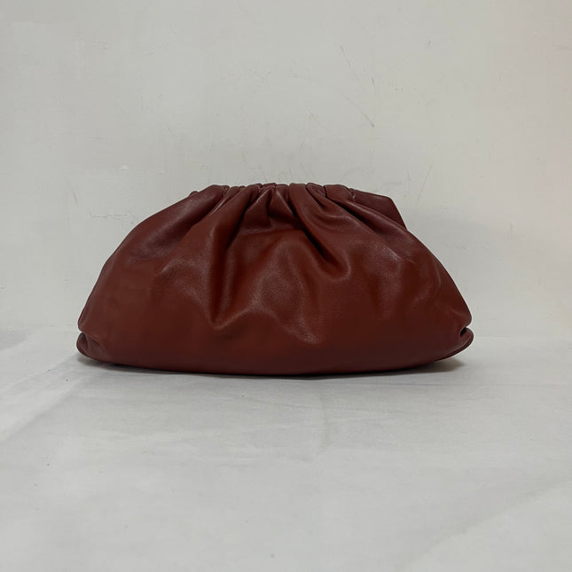 Bottega Veneta Pouch Calfskin Leather Brick Red Large