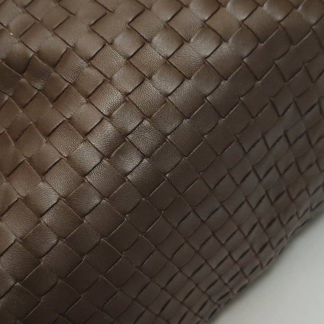 Bottega Veneta Veneta Hobo Maxi Dark Brown Lambskin Leather 53cm