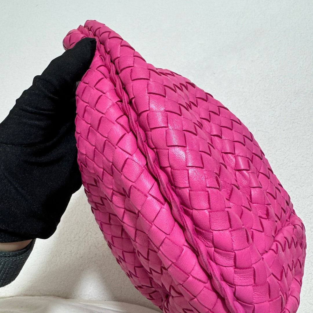 Bottega Veneta Belly Hobo Intrecciato Fuchsia Pink Nappa Leather Medium 40cm