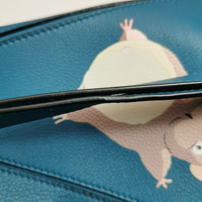 Loewe x Spirited Away Studio Ghibli Collection Puzzle Small Blue Crossbody Bag