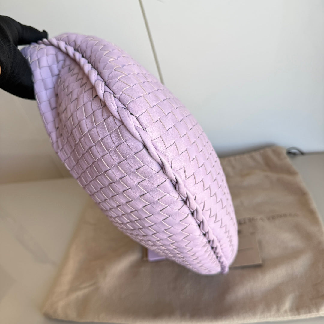 Bottega Veneta Veneta Hobo Medium Baby Lilac Purple Intrecciato Leather Bag 41cm