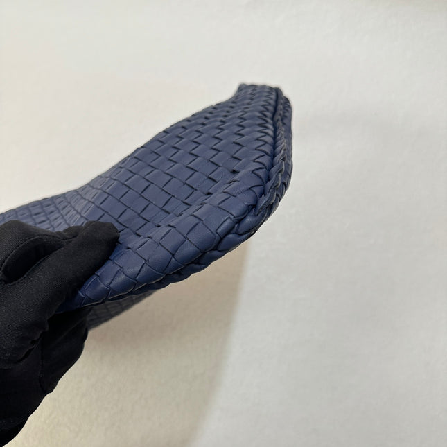 Bottega Veneta Veneta Hobo Medium Navy Intrecciato Leather Bag 40cm