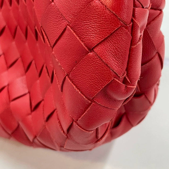 Sold Bottega Veneta Pouch Large Intrecciato Leather Clutch Red